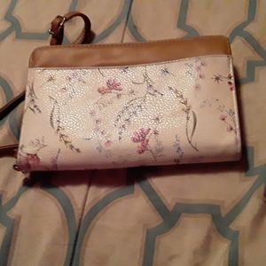 Shoulder bag Floral small no brand white with Florals